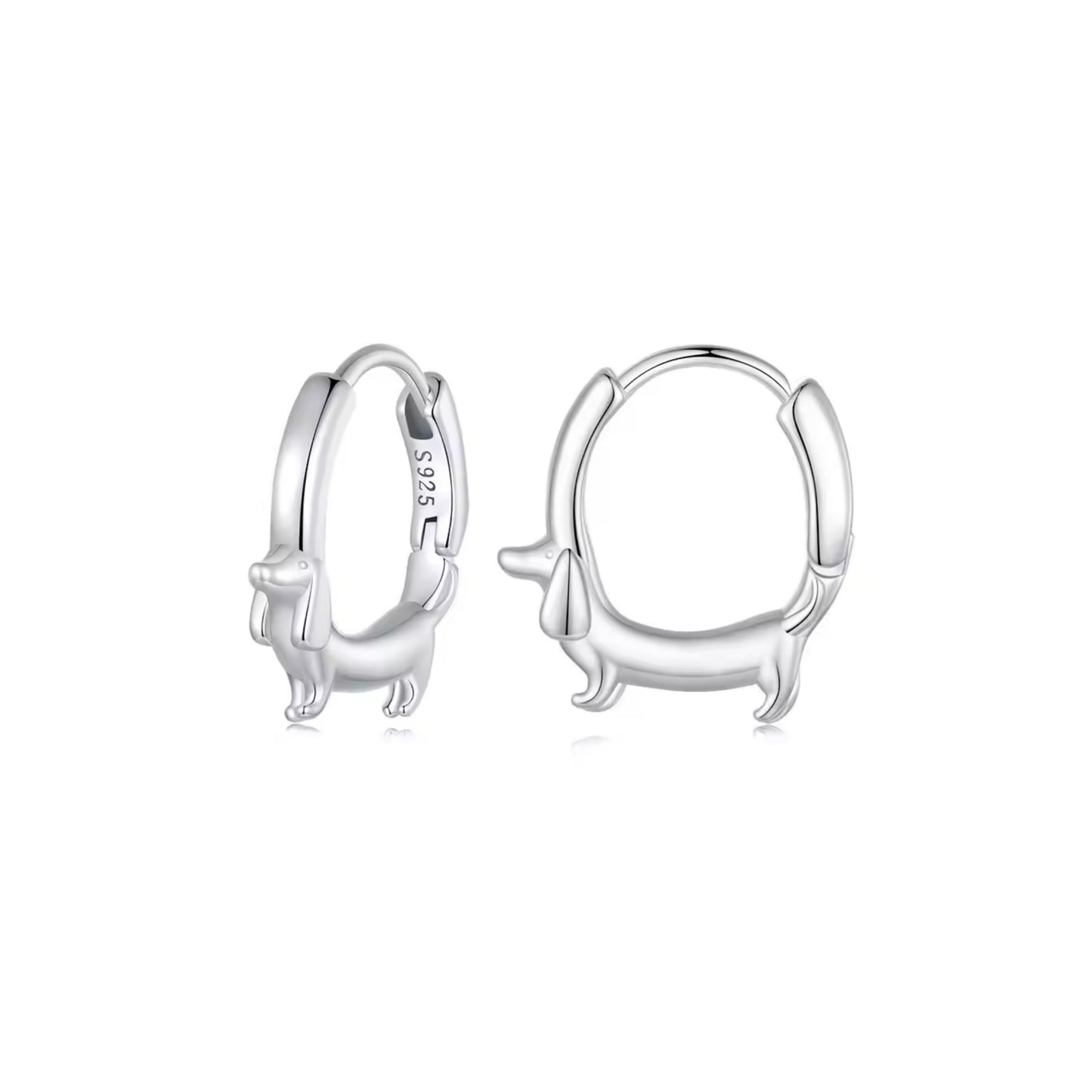 PENDIENTES DOG SILVER