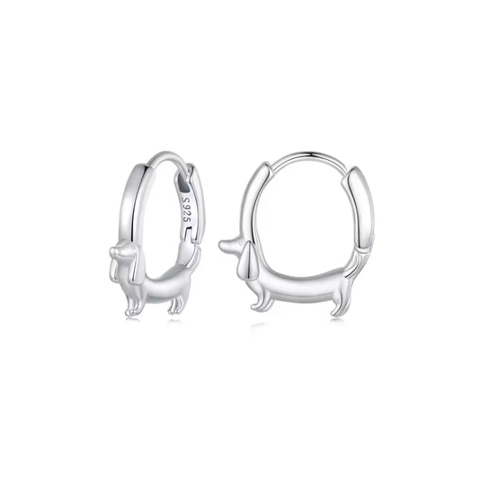 PENDIENTES DOG SILVER