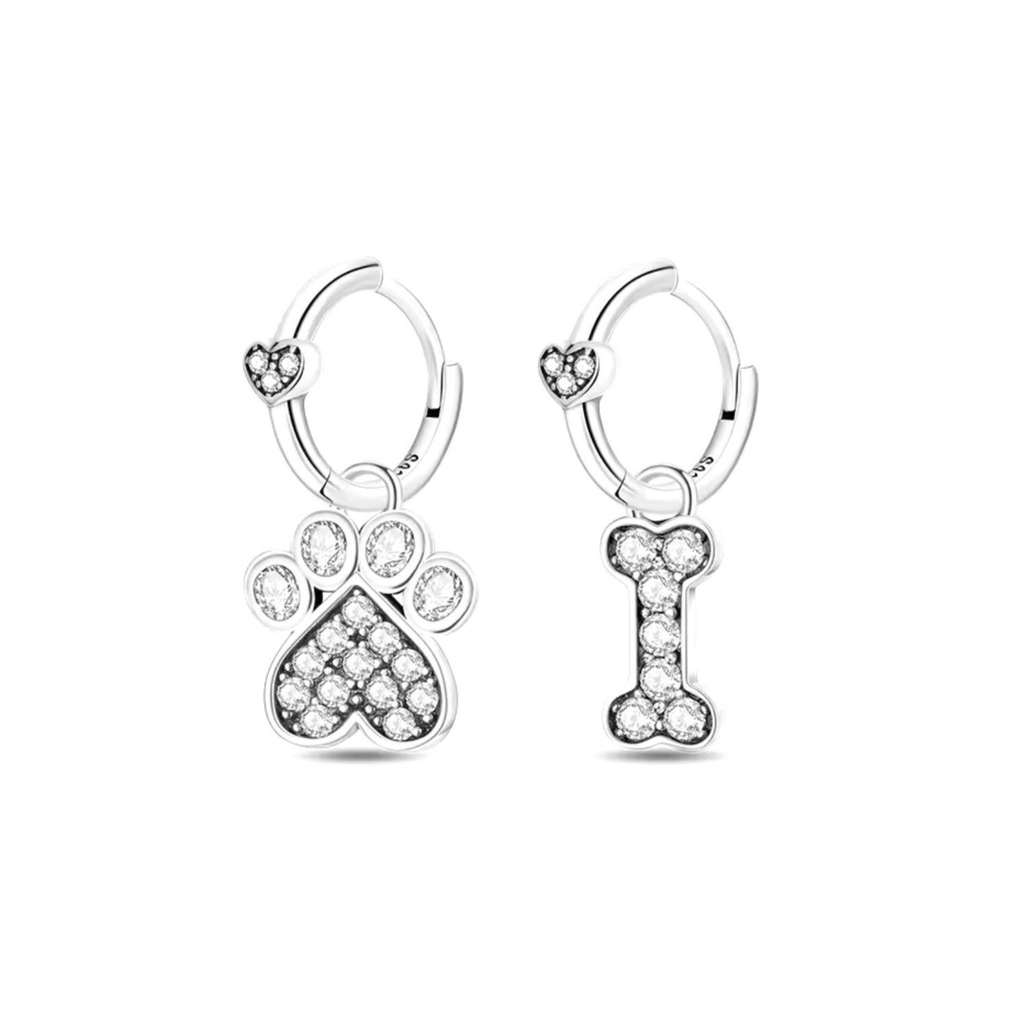 PENDIENTES BONE PAW SILVER
