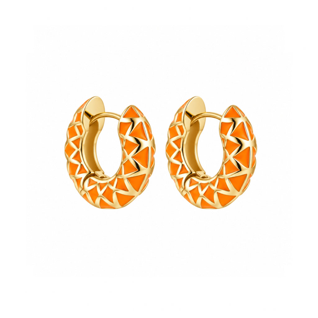 PENDIENTES PRISMA ORANGE