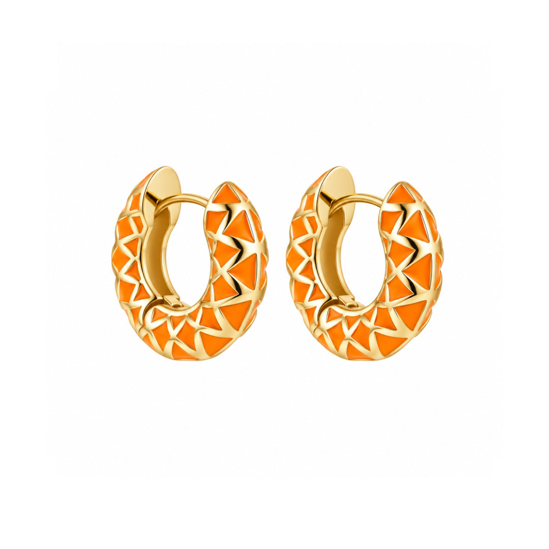 PENDIENTES PRISMA ORANGE