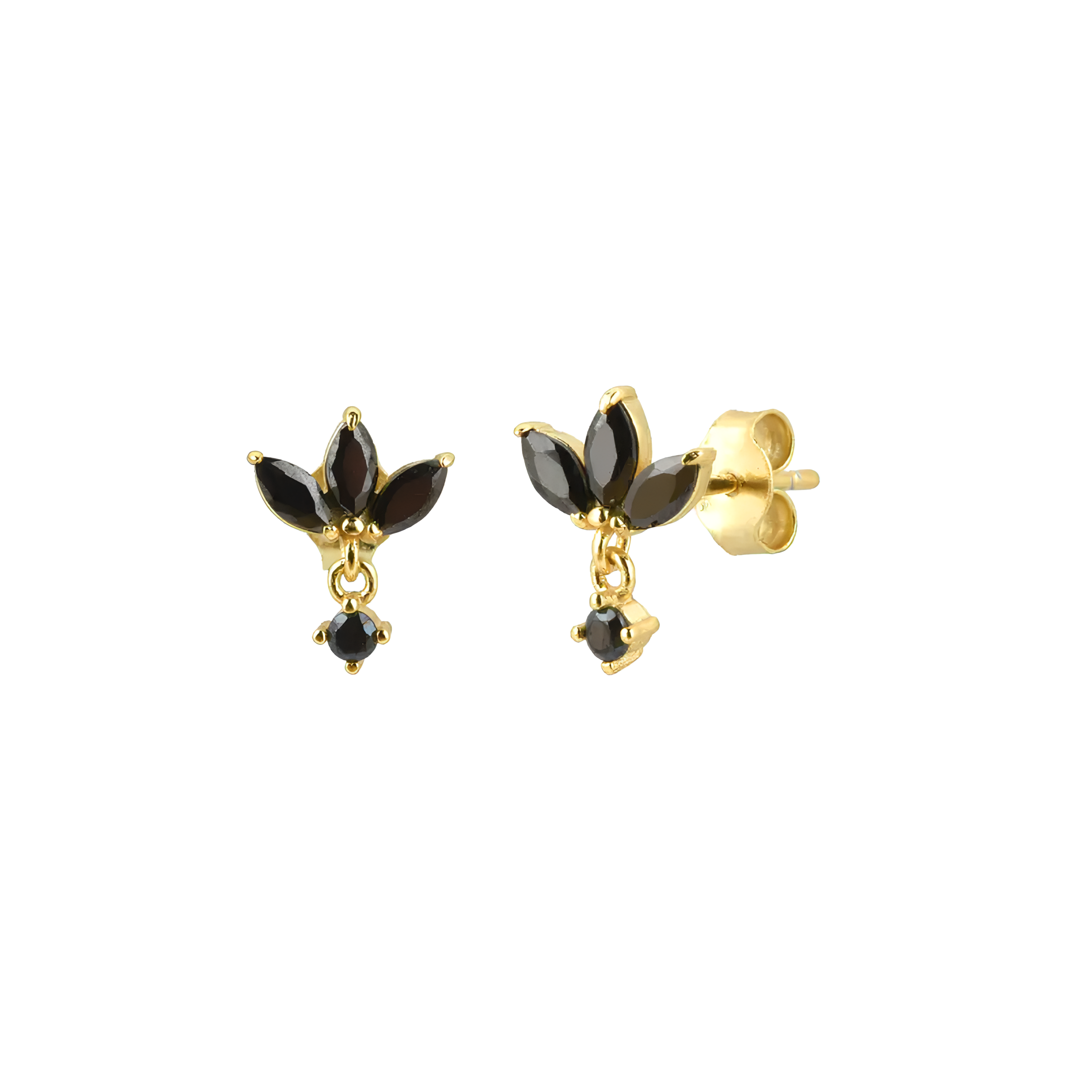 PENDIENTES JADE BLACK MINI