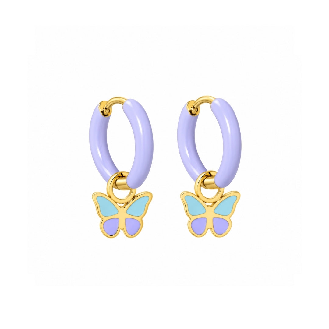 PENDIENTES BUTTERFLY LILA