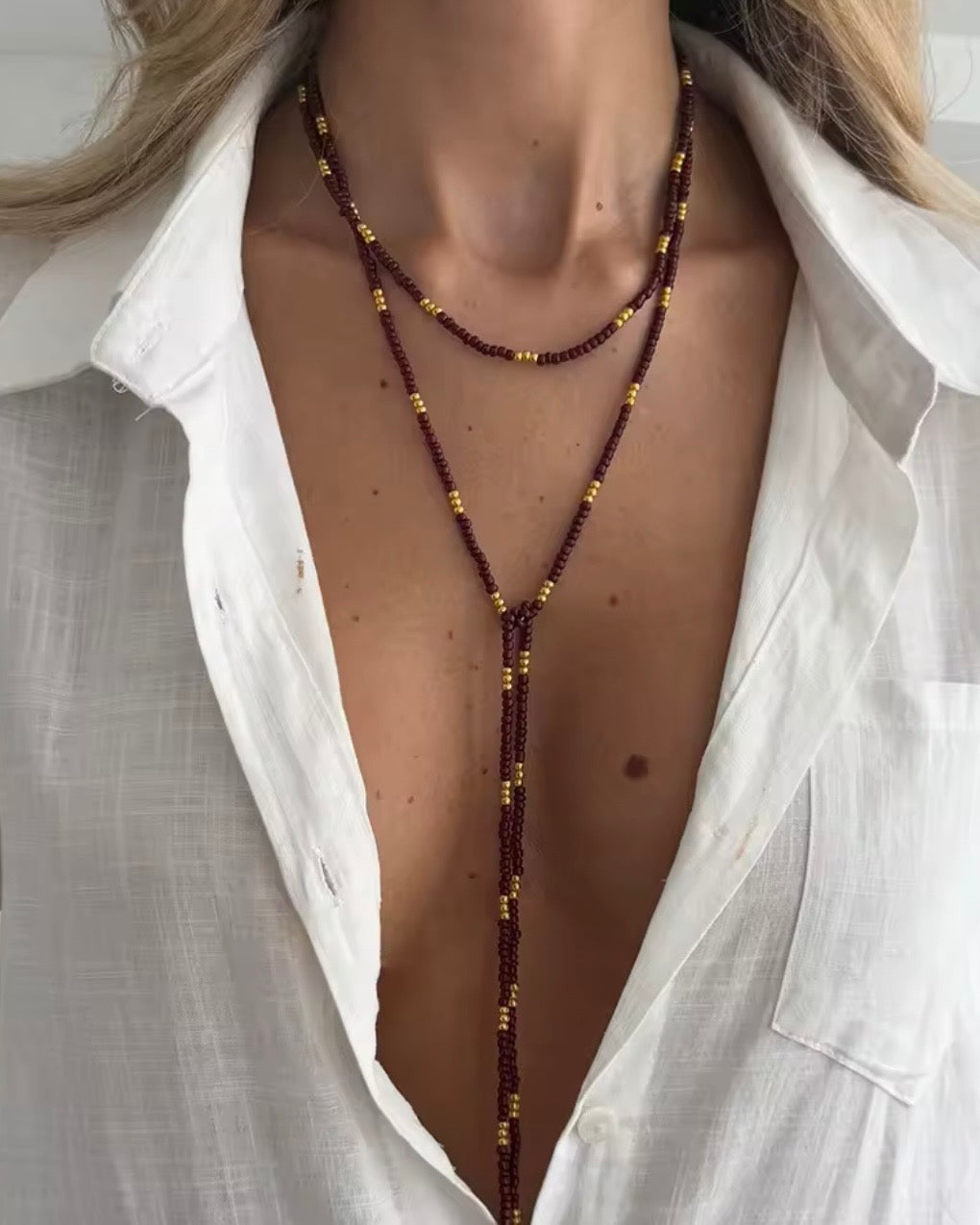 COLLAR TANGARA BURGUNDY