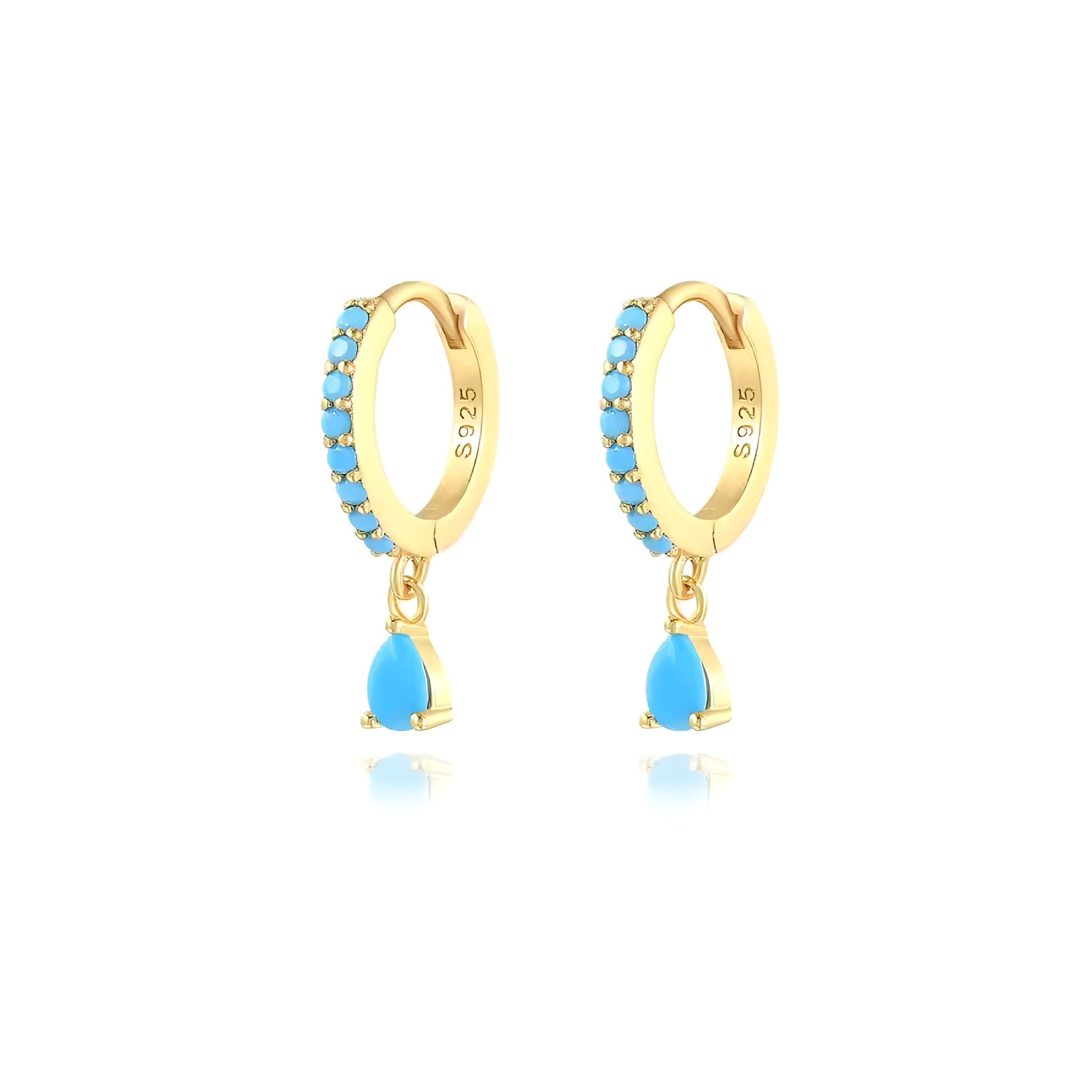 PENDIENTES BARNA TURQUOISE GOLD