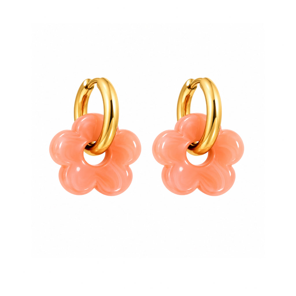 PENDIENTES BLOOM CORAL