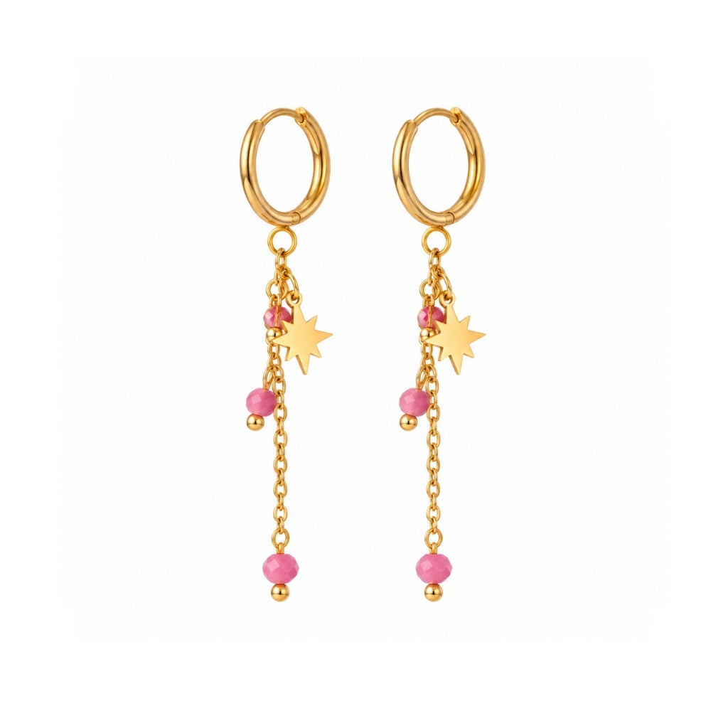 PENDIENTES CASCÁIS ROSA