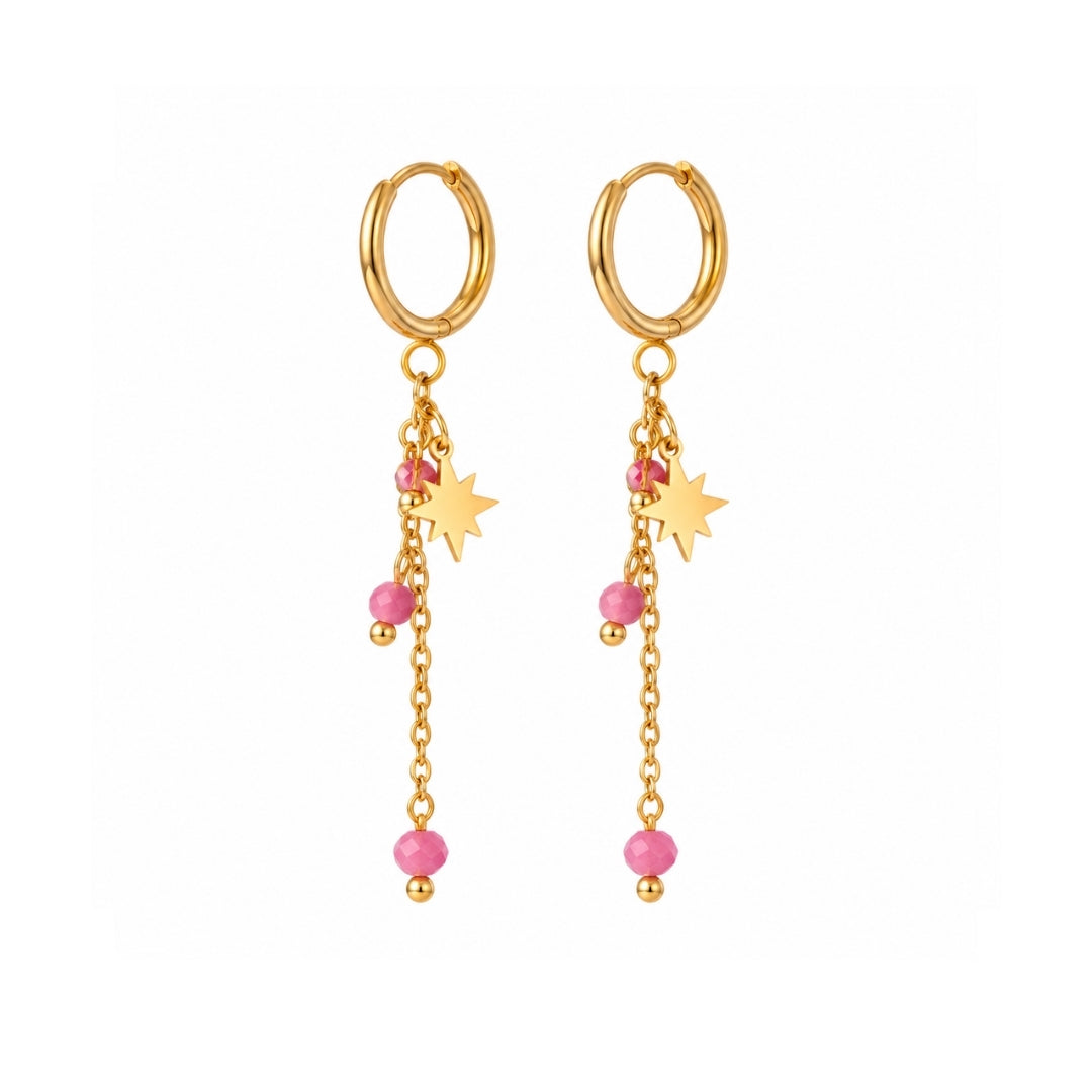 PENDIENTES CASCÁIS ROSA