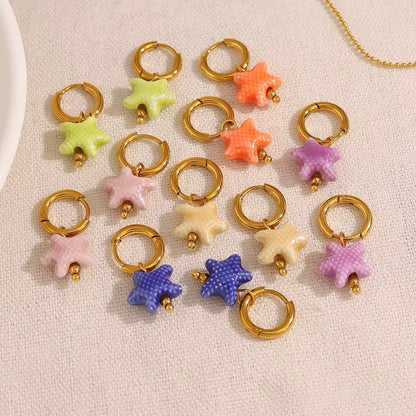 PENDIENTES ESTRELLA CORAL