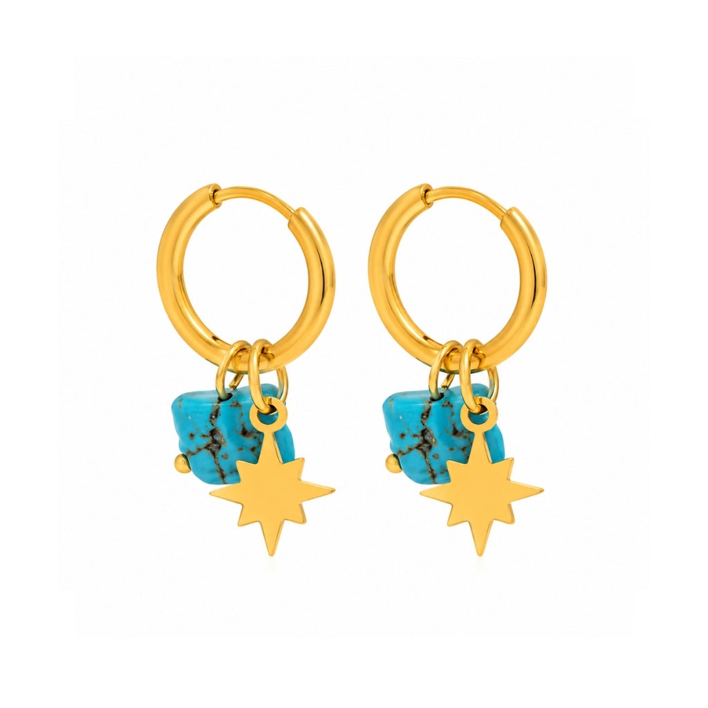 PENDIENTES ALOHA TURQUESA