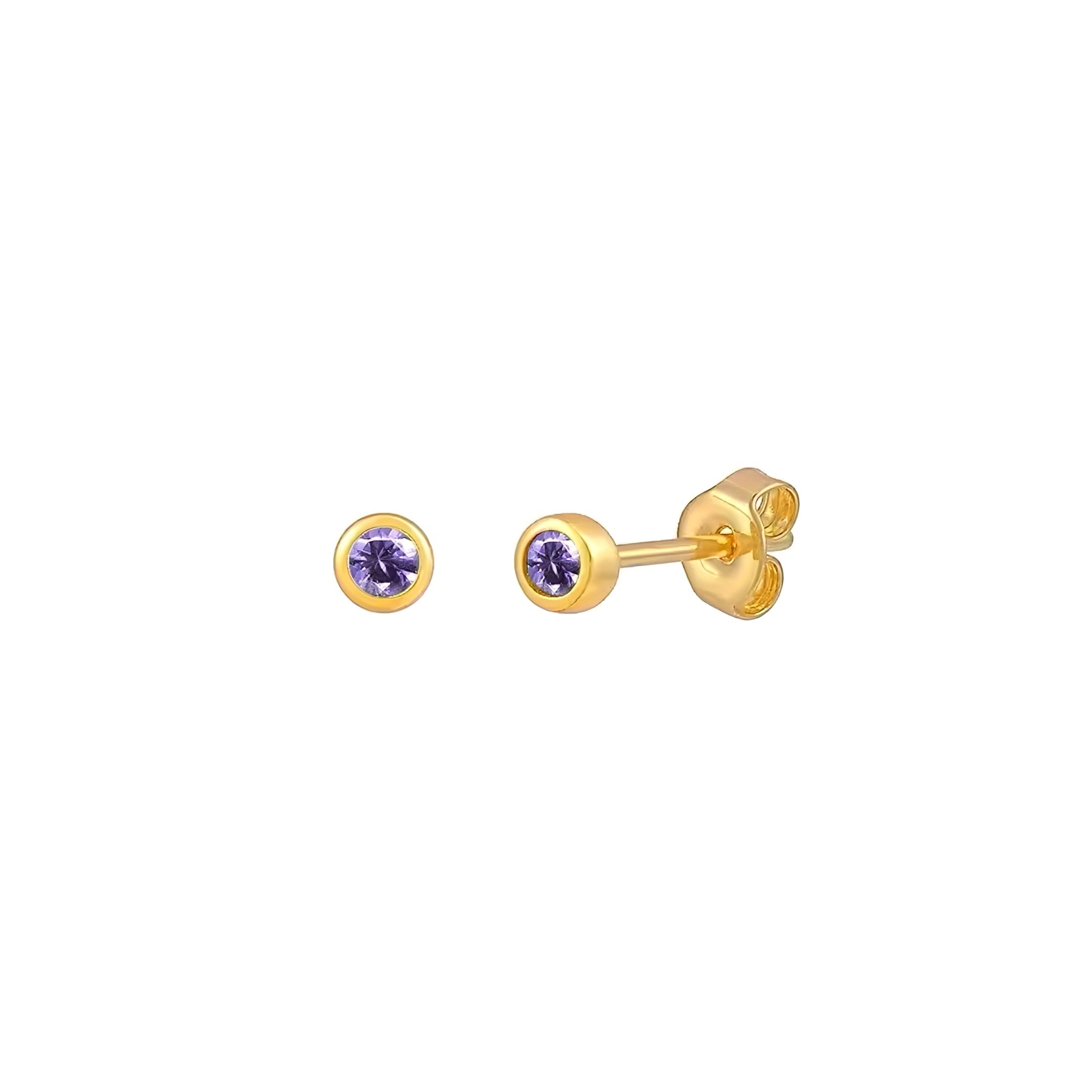 PENDIENTES NIRA PURPLE GOLD