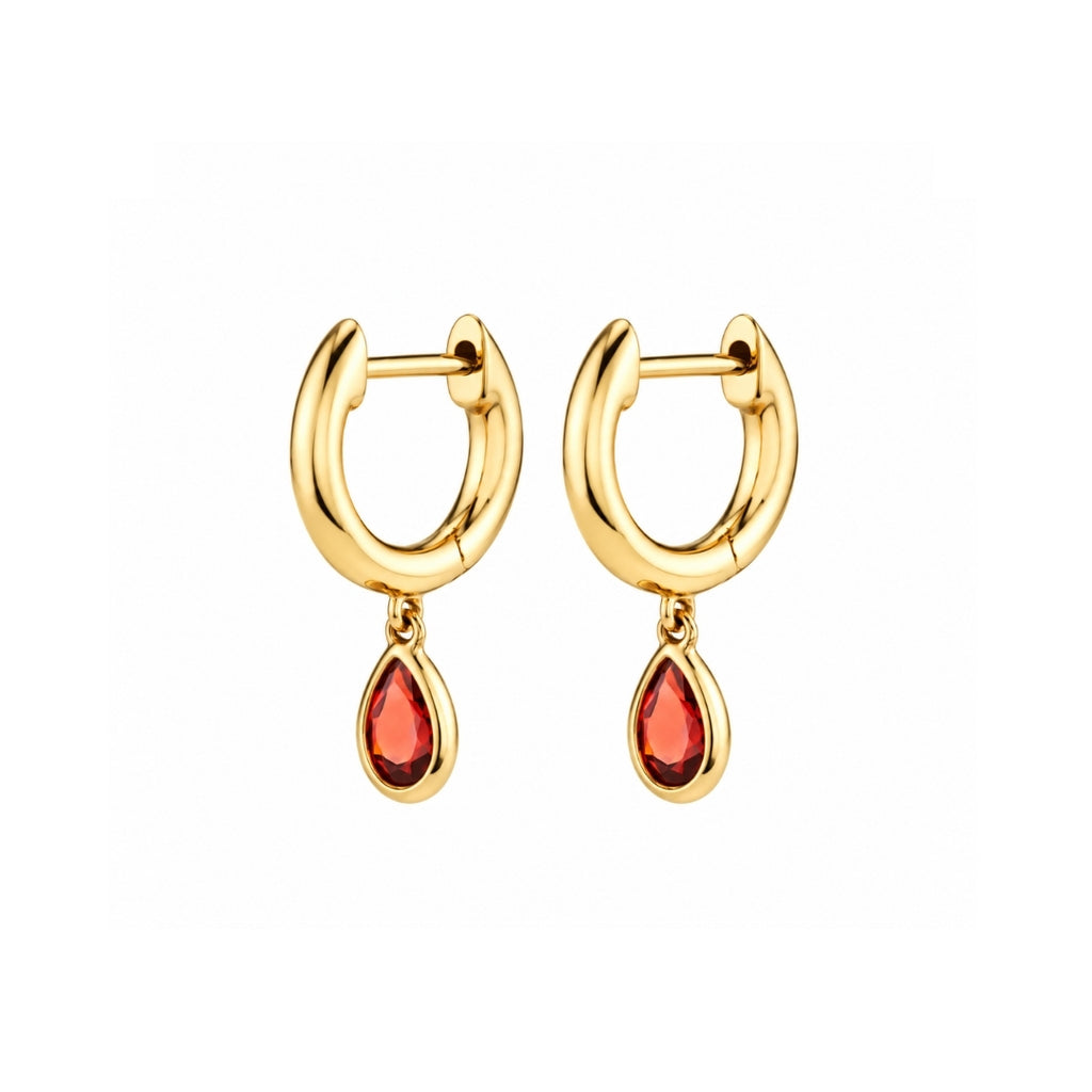 PENDIENTES BAMBA RED