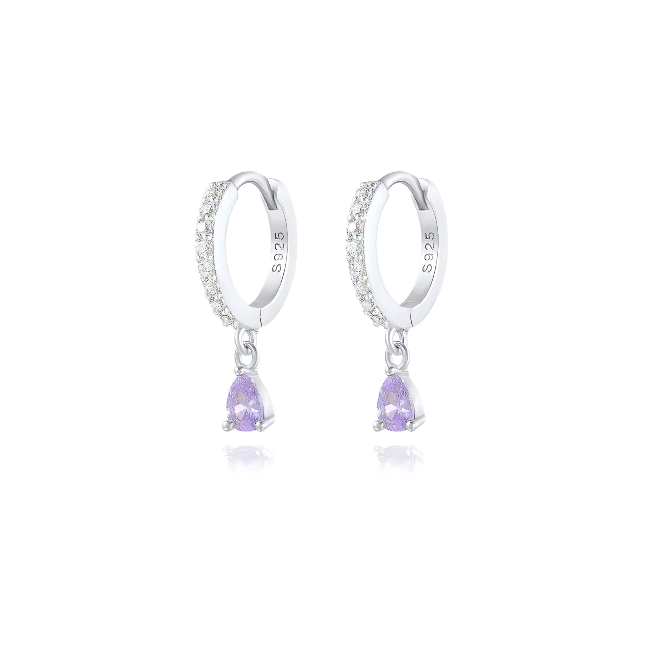 PENDIENTES BARNA PURPLE SILVER