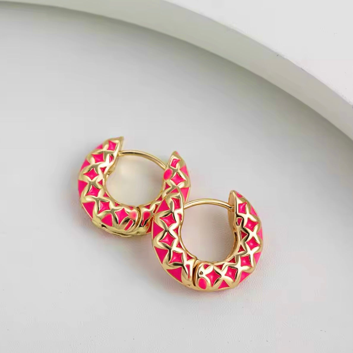PENDIENTES PRISMA PINK