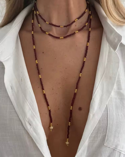 COLLAR TANGARA BURGUNDY