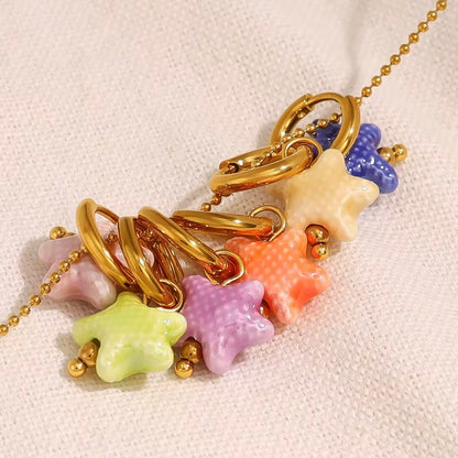 PENDIENTES ESTRELLA CORAL