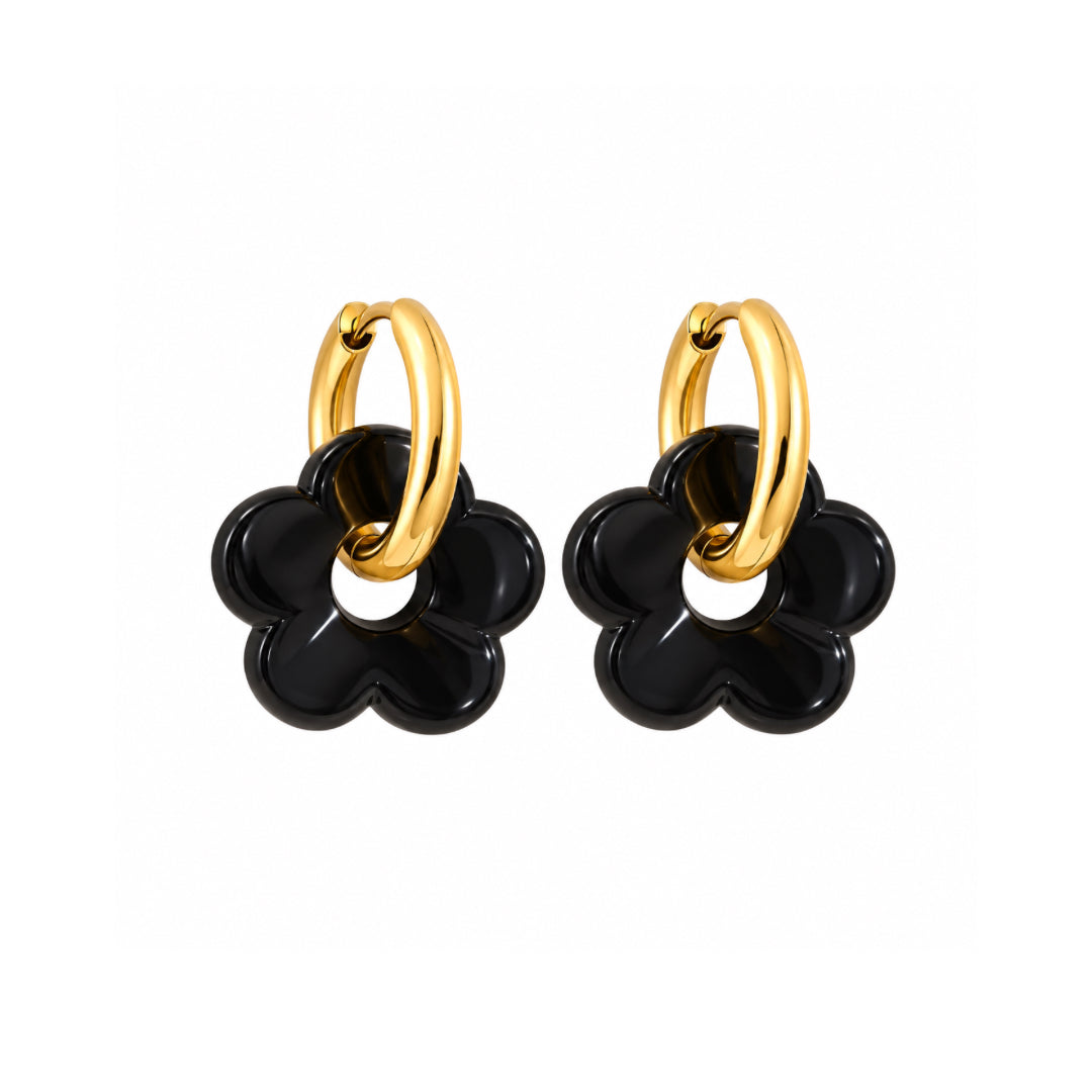 PENDIENTES BLOOM BLACK