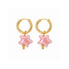 PENDIENTES ESTRELLA ROSA