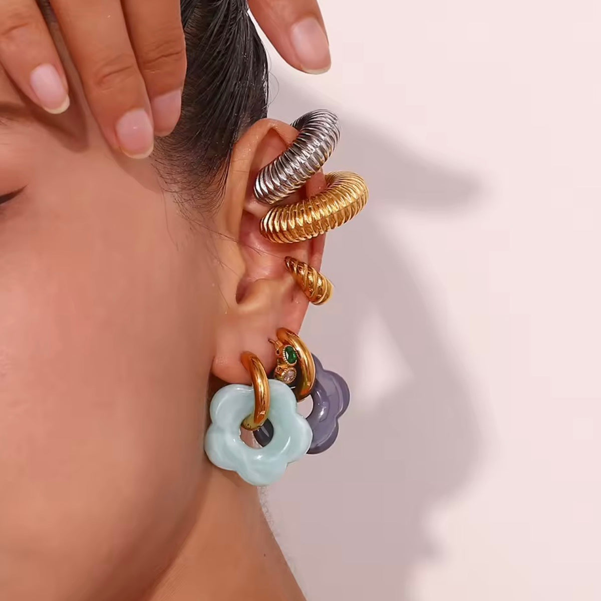 PENDIENTES BLOOM BLUE