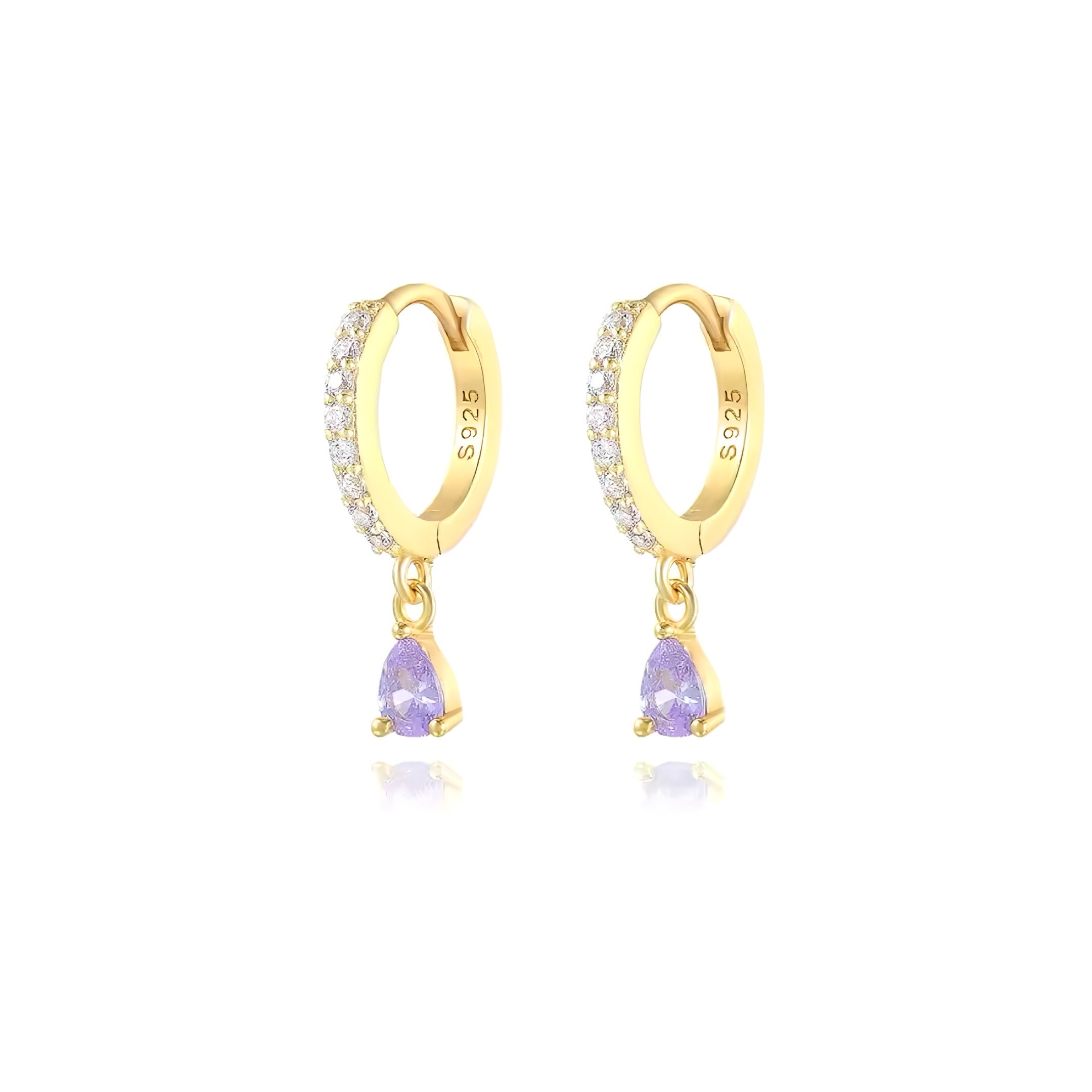 PENDIENTES BARNA PURPLE GOLD