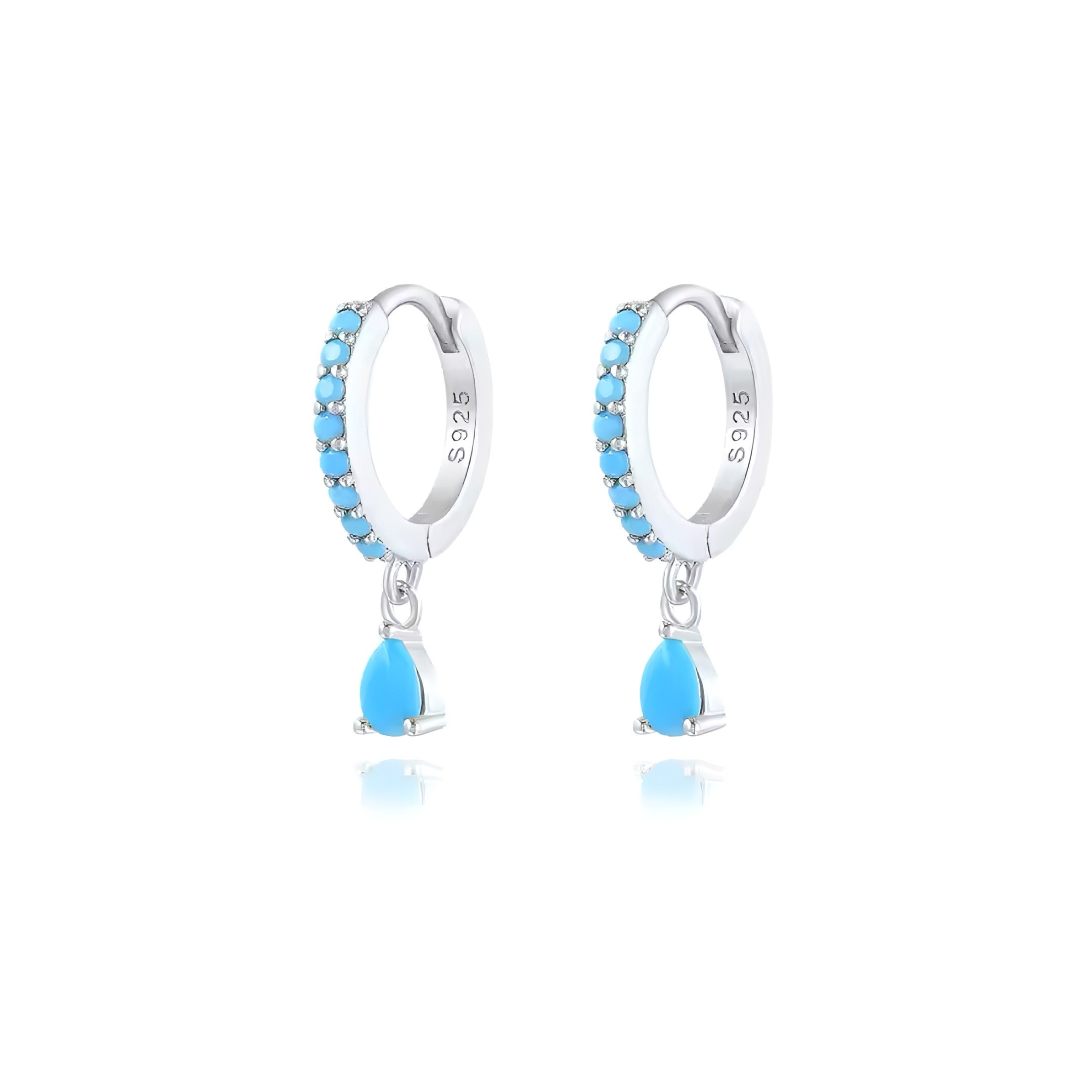 PENDIENTES BARNA TURQUOISE SILVER