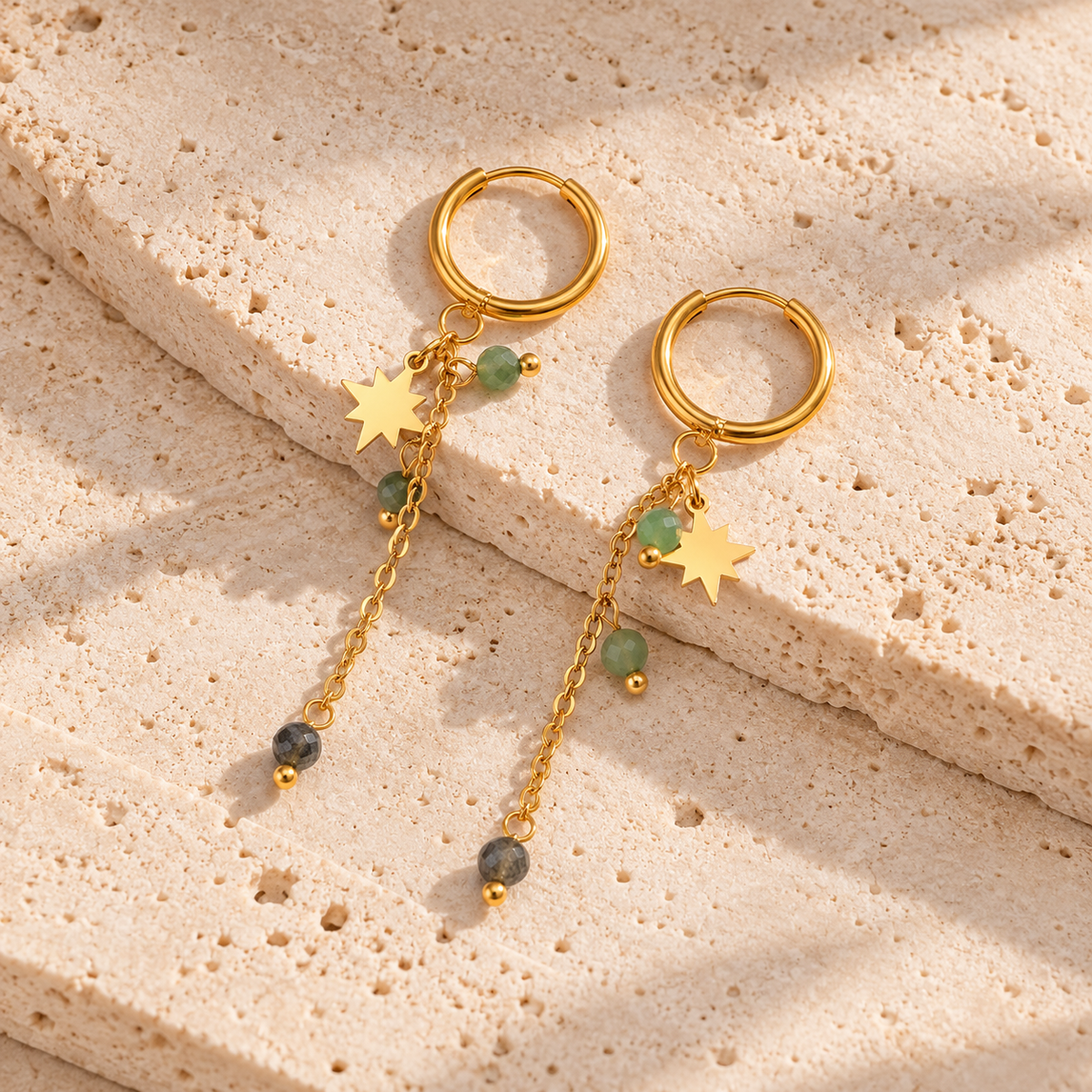 PENDIENTES CASCÁIS VERDE