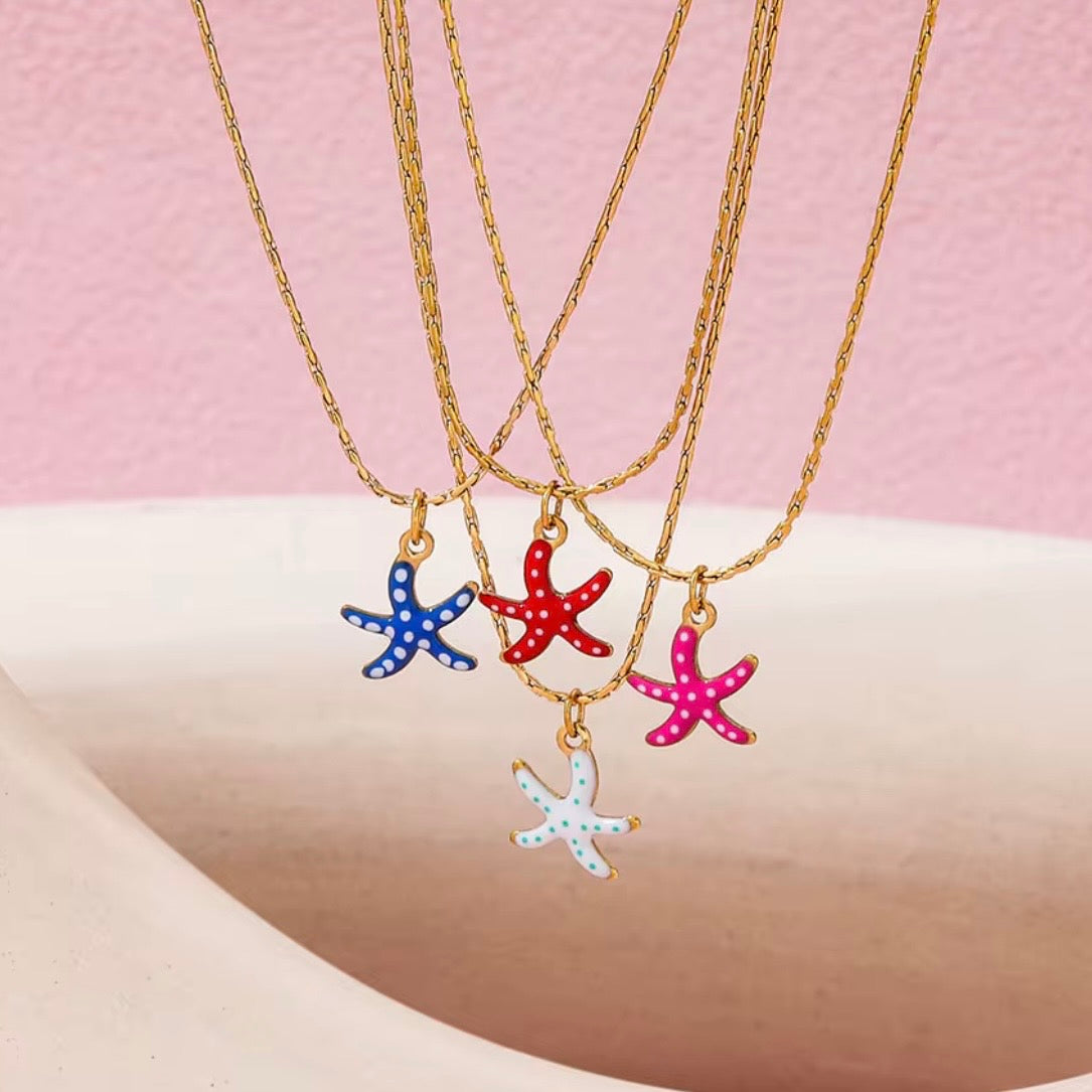 COLLAR STARFISH ROJO