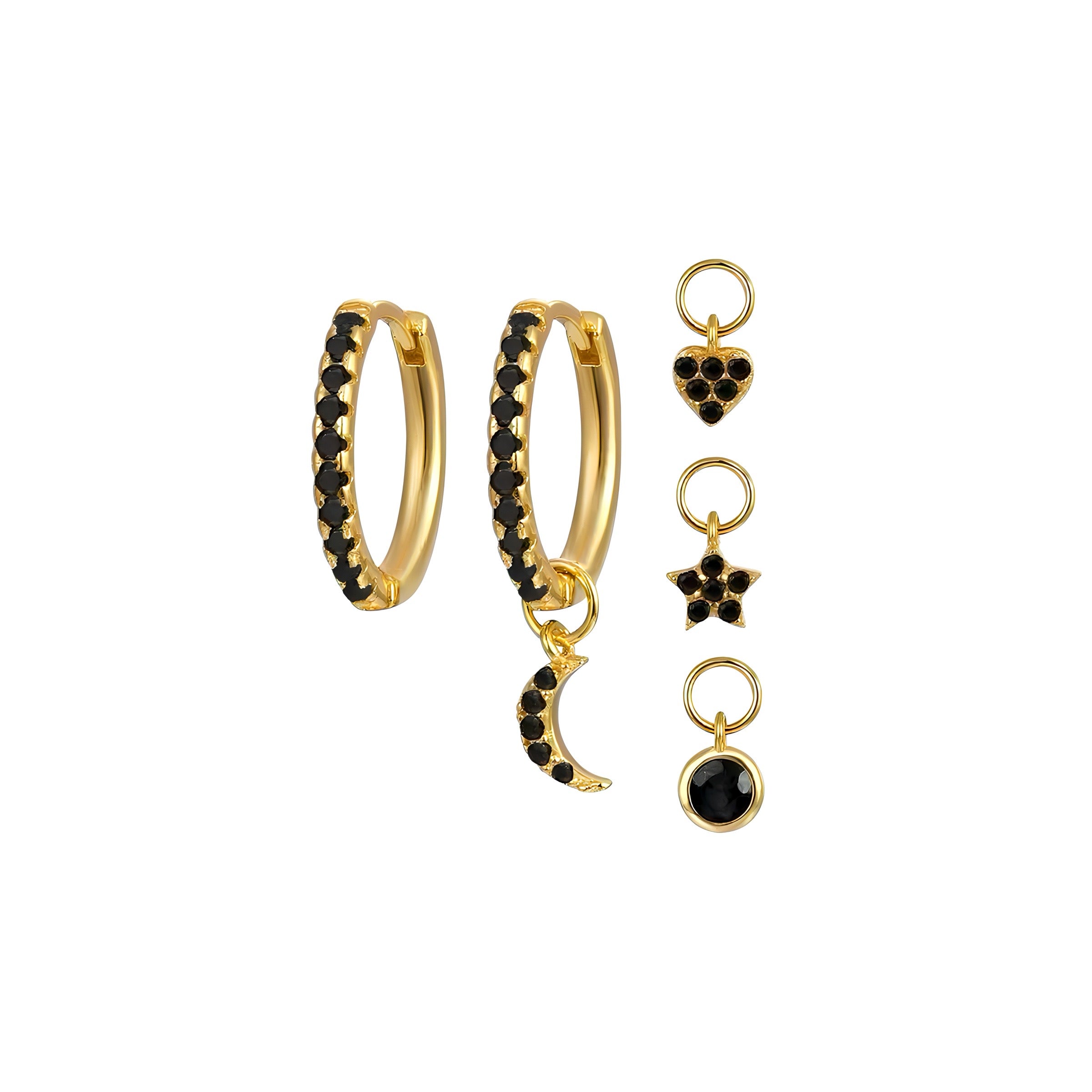 PENDIENTES NAYELI BLACK GOLD