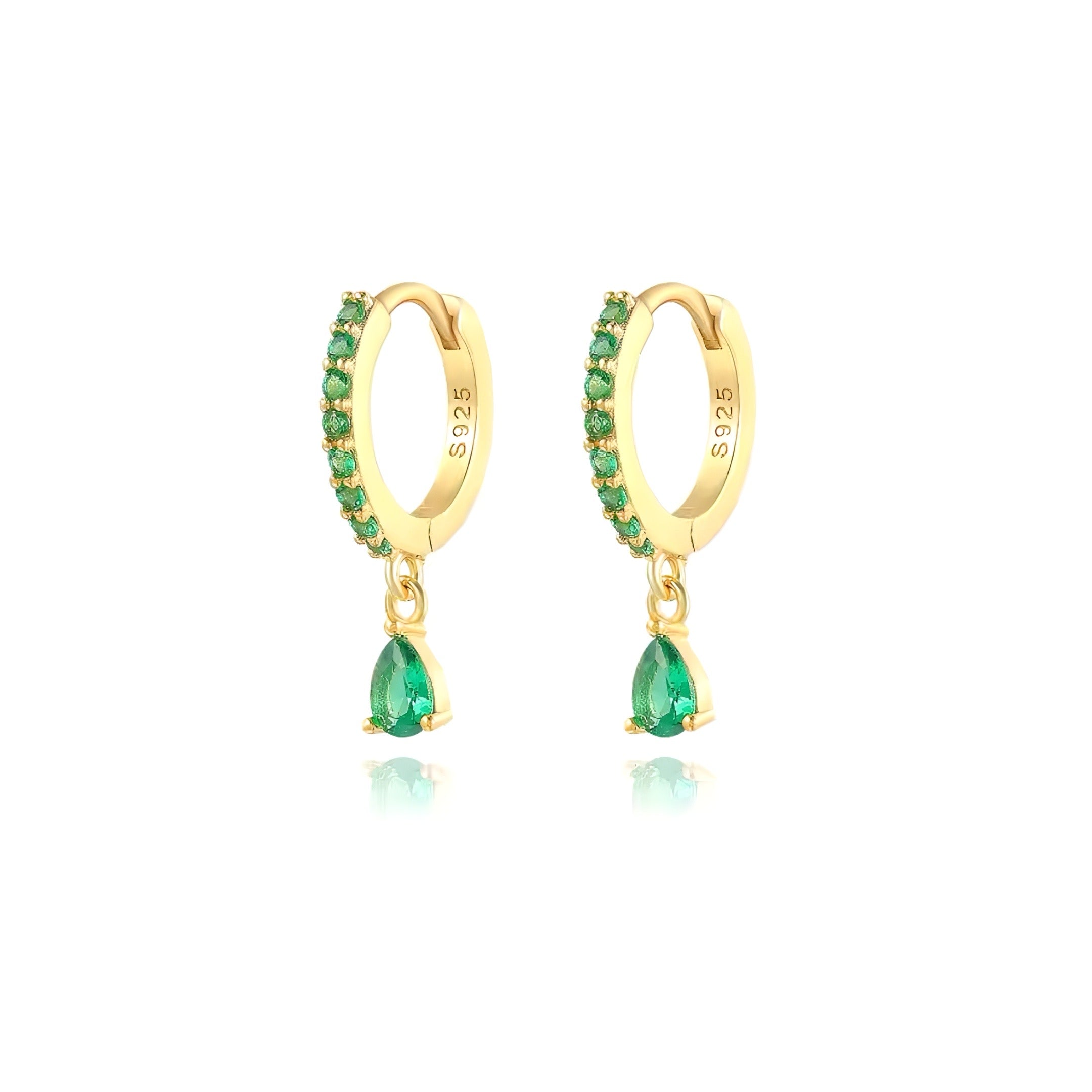 PENDIENTES BARNA GREEN GOLD