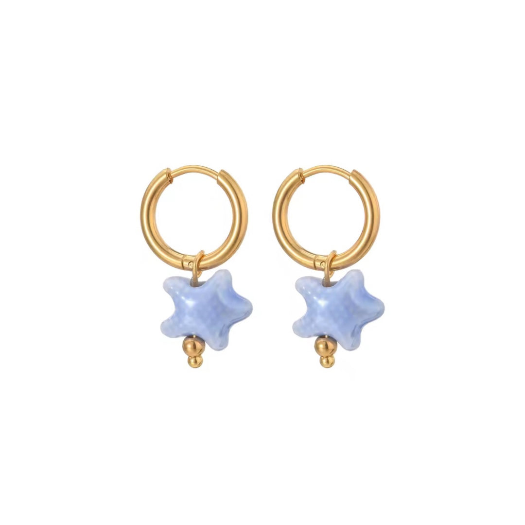 PENDIENTES ESTRELLA AZUL