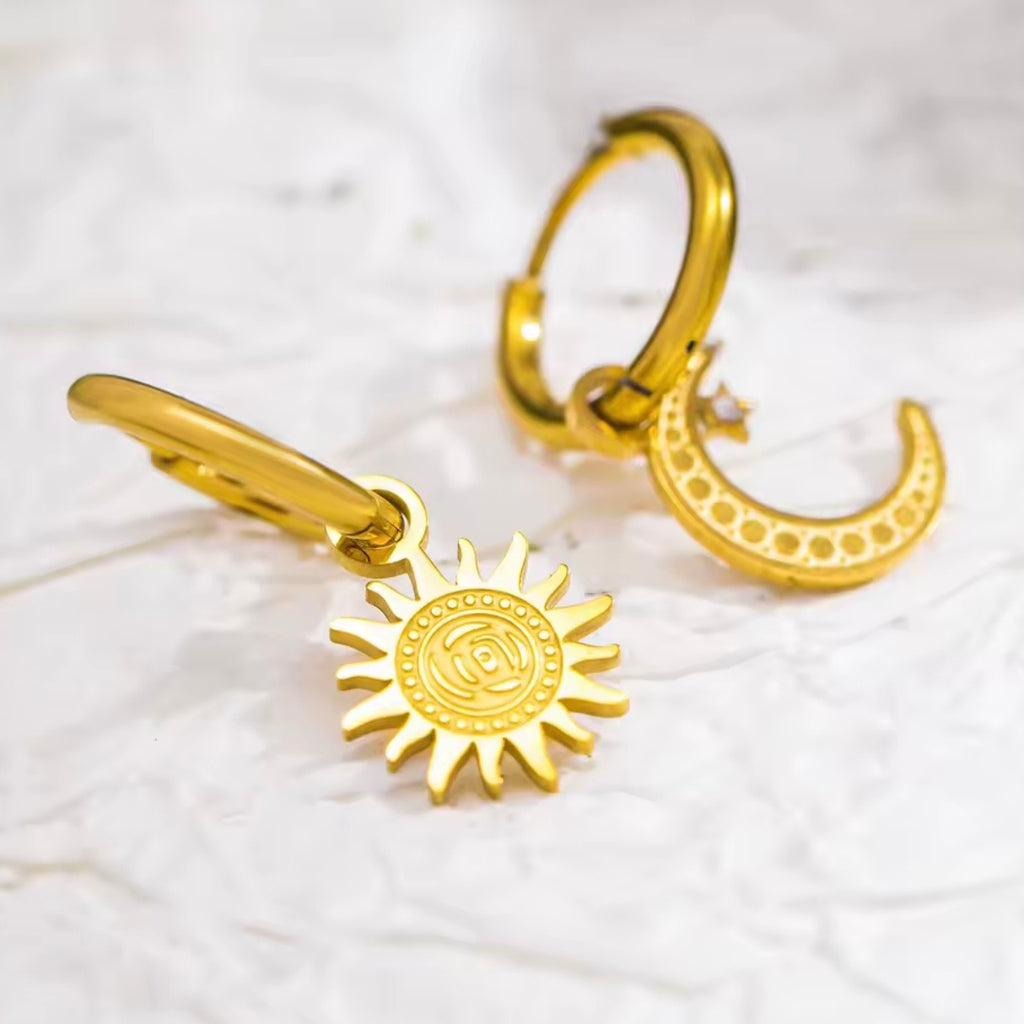 PENDIENTES SOL Y LUNA