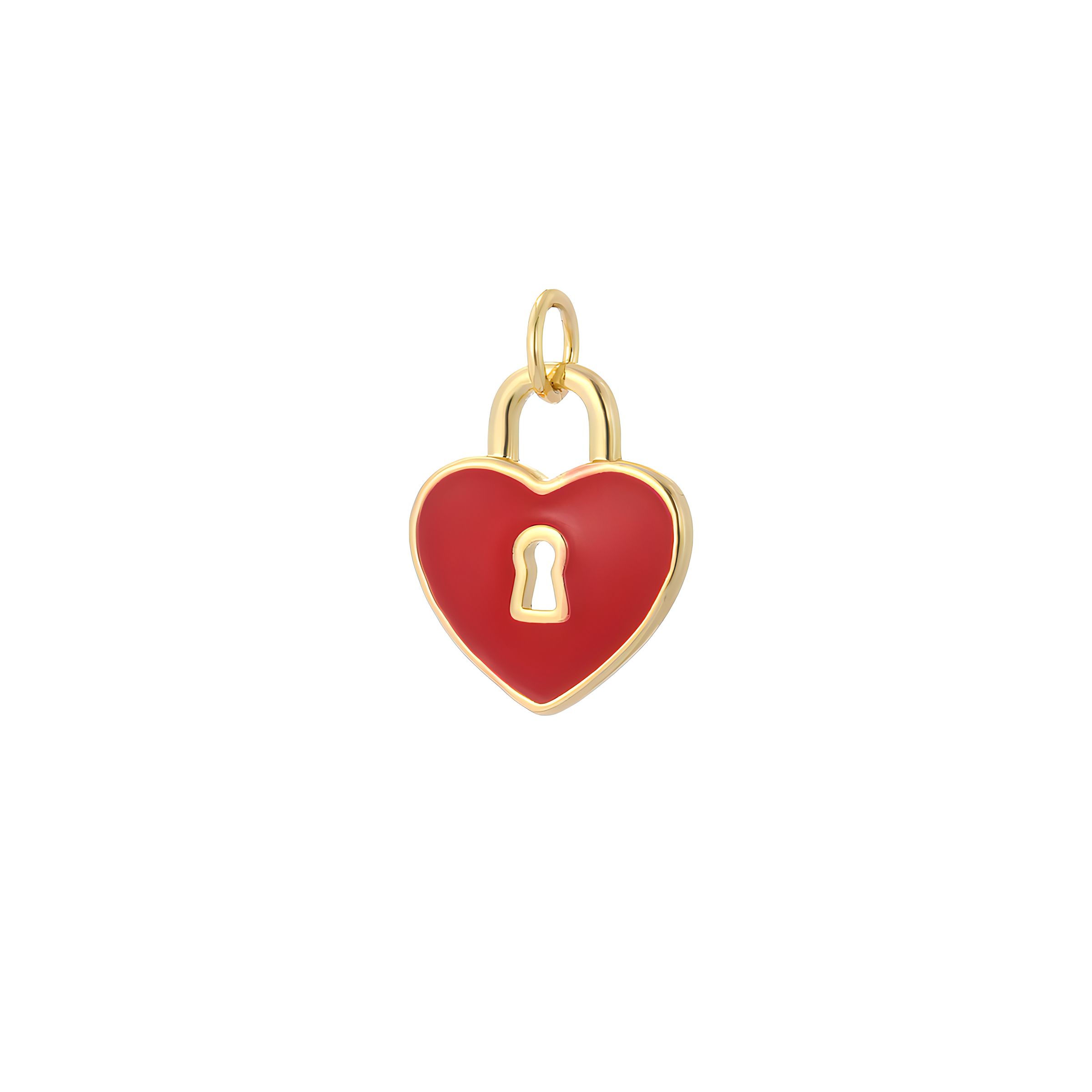 CHARM PADLOCK RED