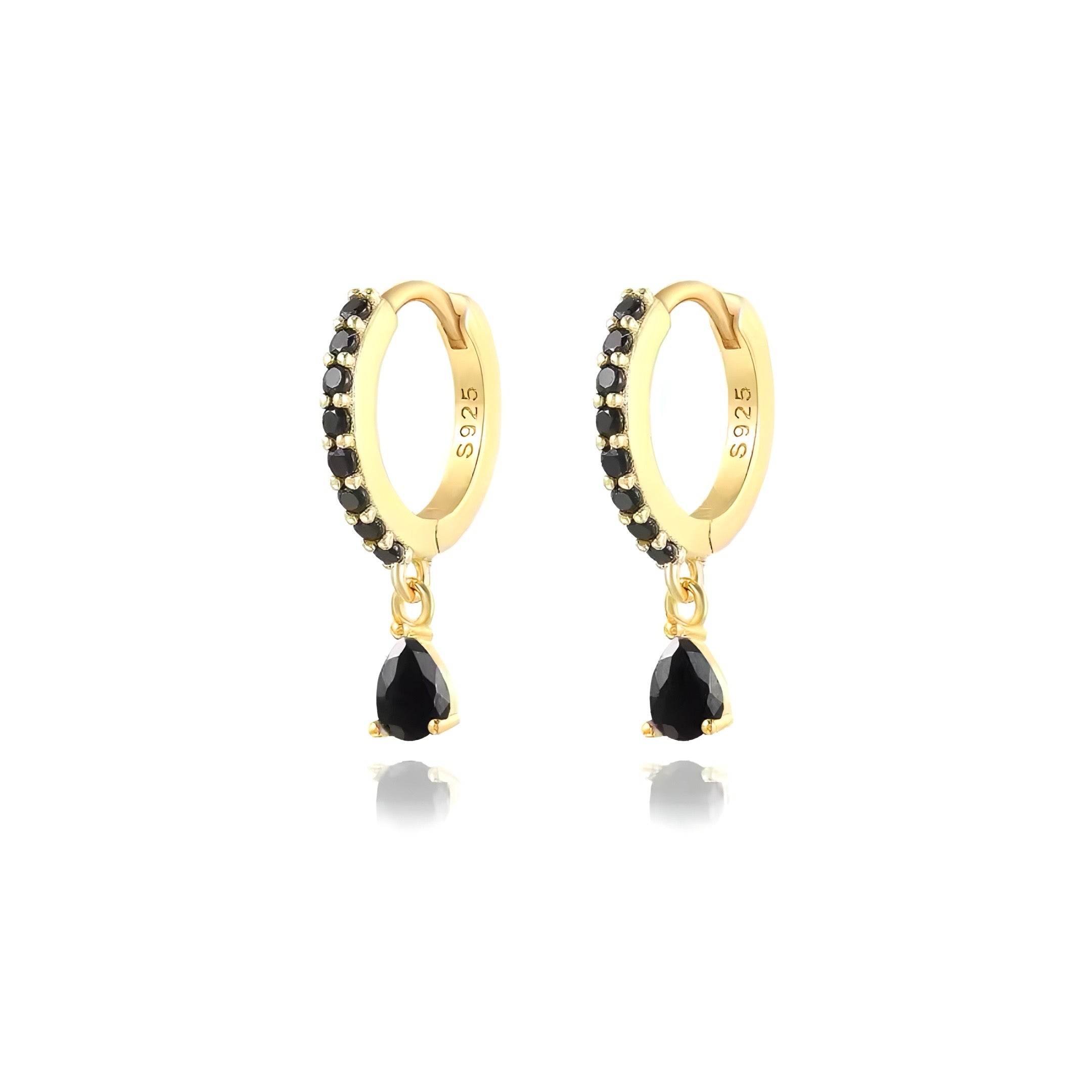 PENDIENTES BARNA BLACK GOLD