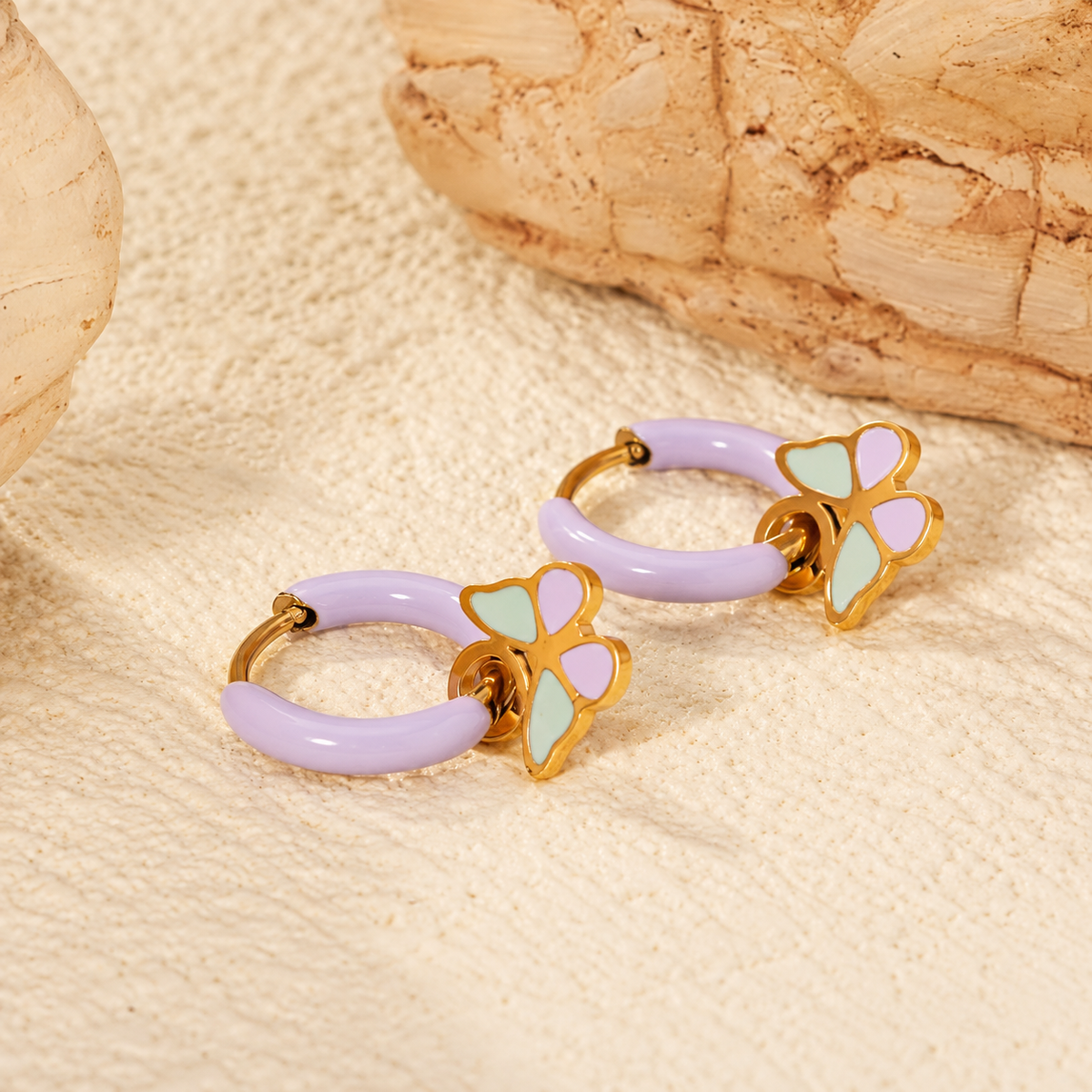 PENDIENTES BUTTERFLY LILA