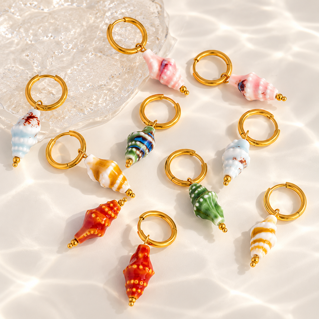 PENDIENTES MARÉ MOSTAZA
