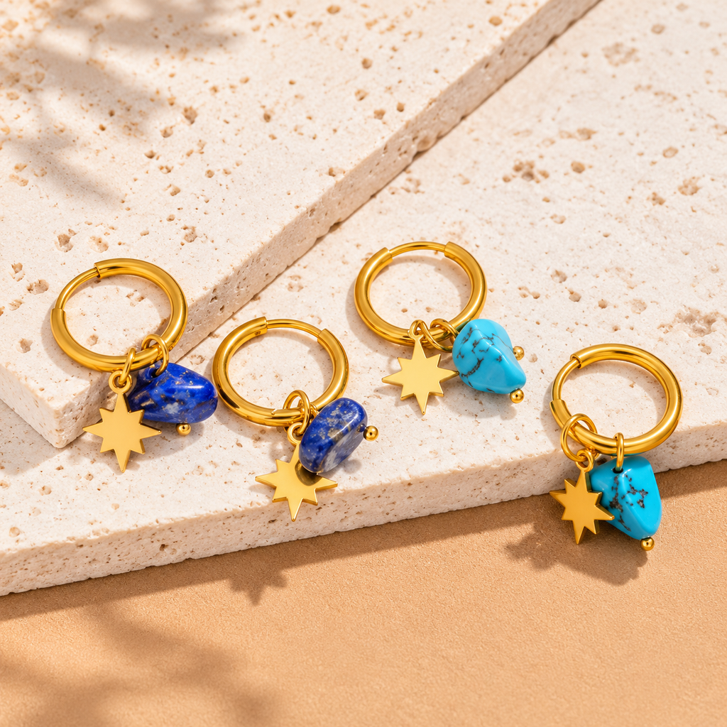 PENDIENTES ALOHA TURQUESA