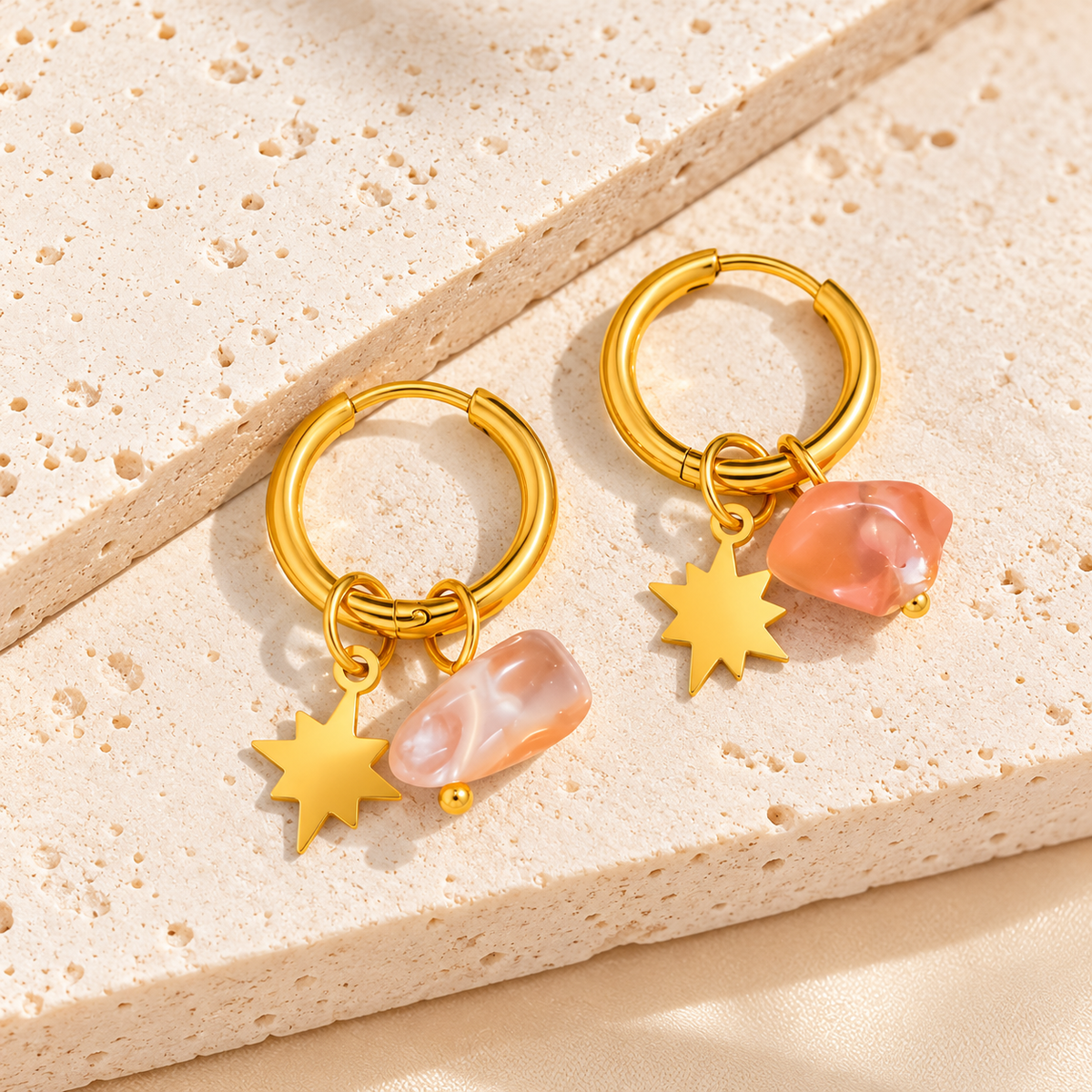 PENDIENTES ALOHA ROSA