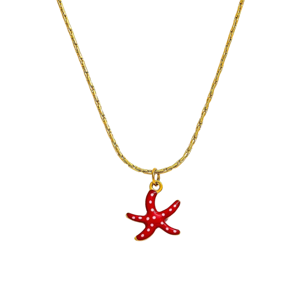 COLLAR STARFISH ROJO