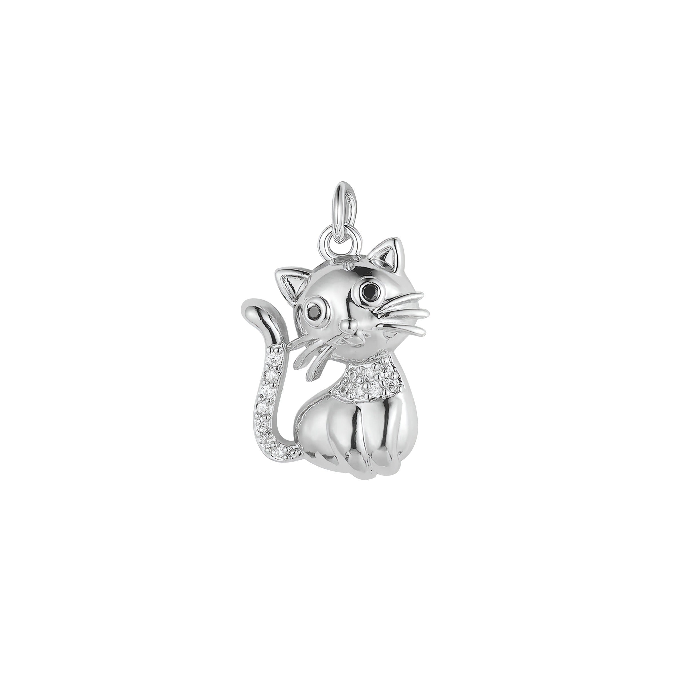 CHARM CAT SILVER